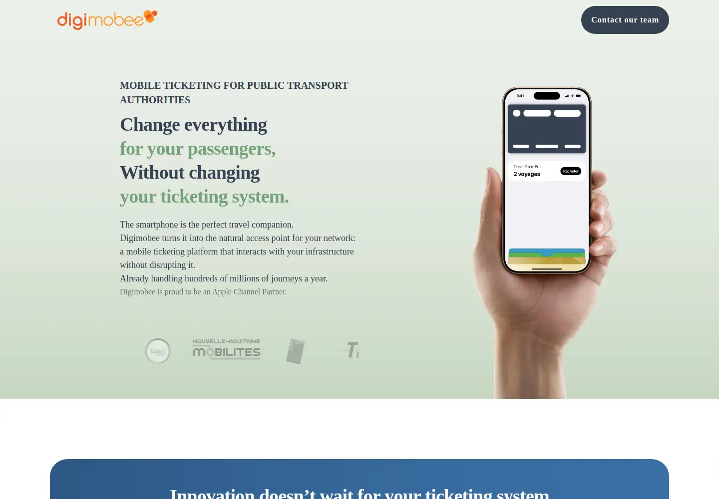 Captured homepage of mobeepass.com in the current scan