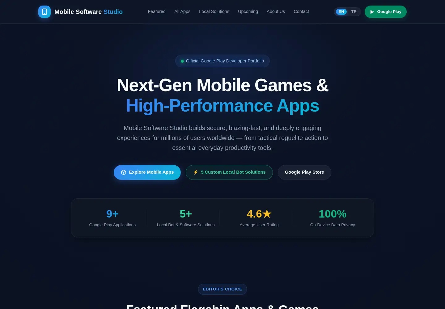 Screenshot of mobilesoftwarestudio.com