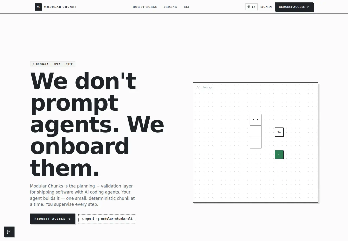 Captured homepage of modularchunks.com in the current scan