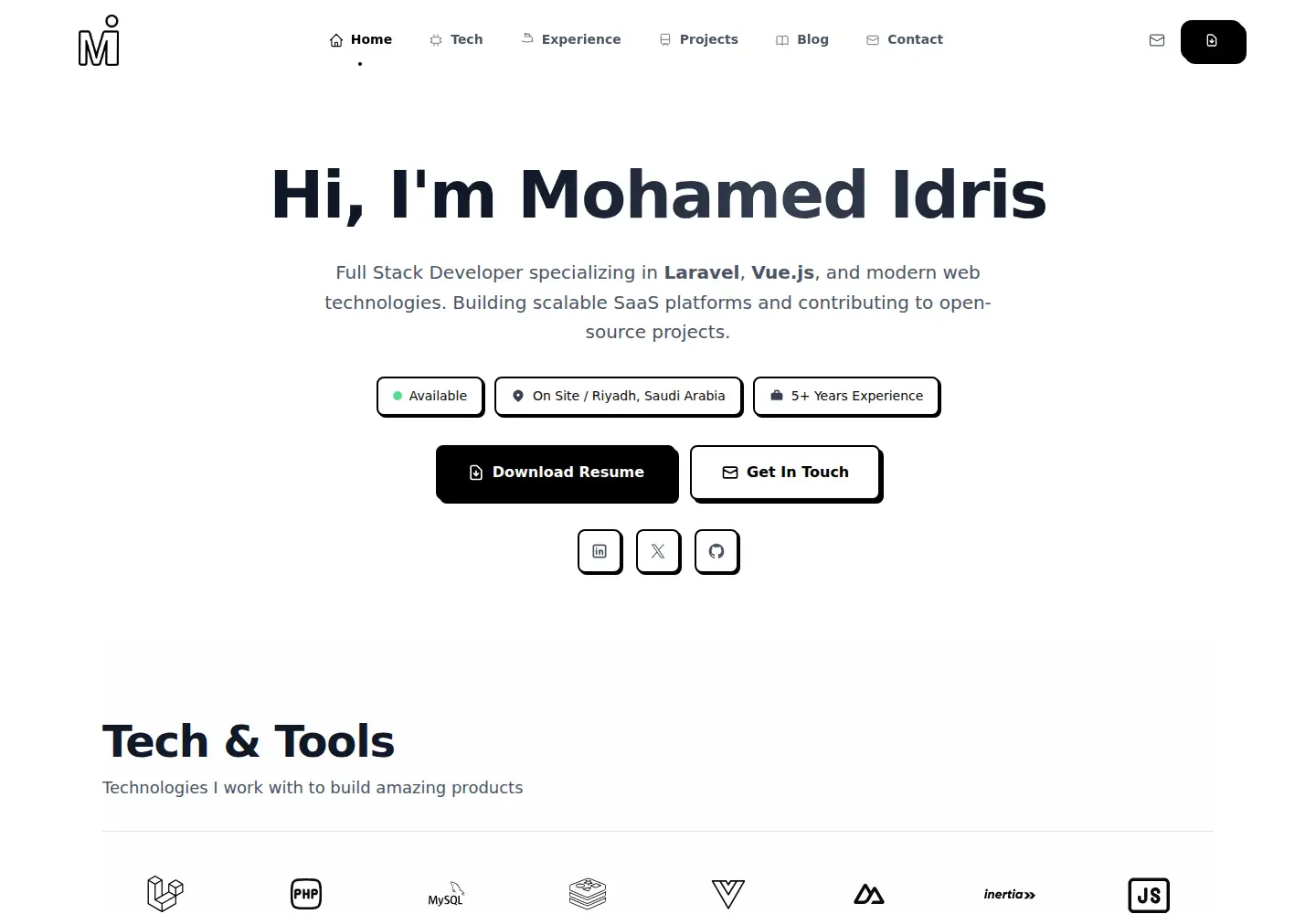 Captured homepage of moidris.com in the current scan