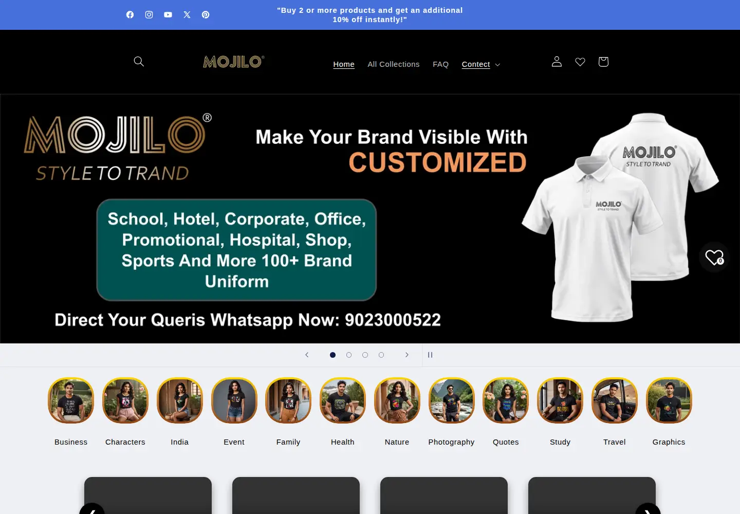 Captured homepage of mojilomart.com in the current scan