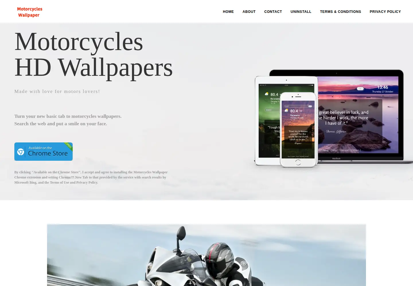 Screenshot of motorcycles-wallpaper.com