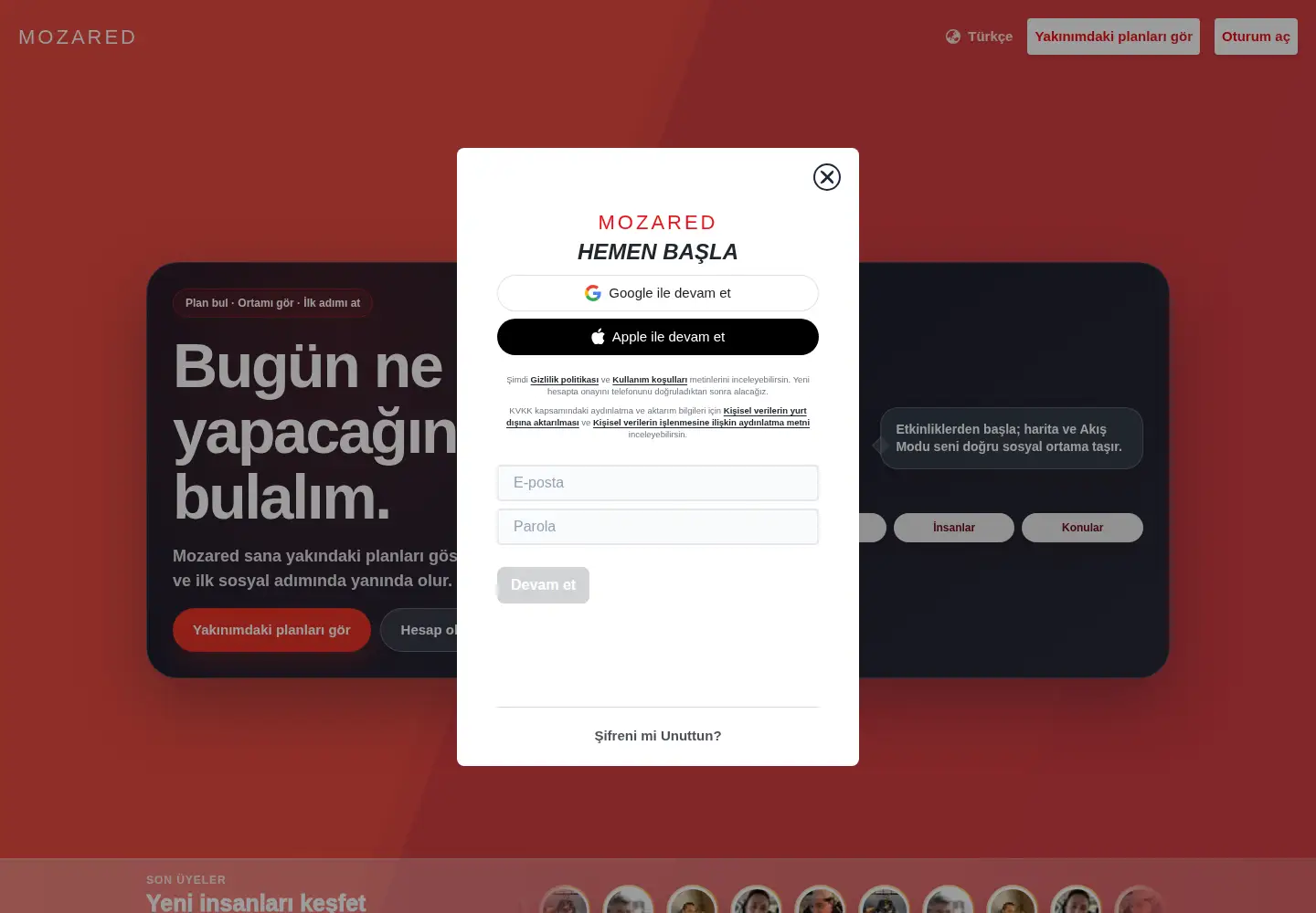Screenshot of mozared.com
