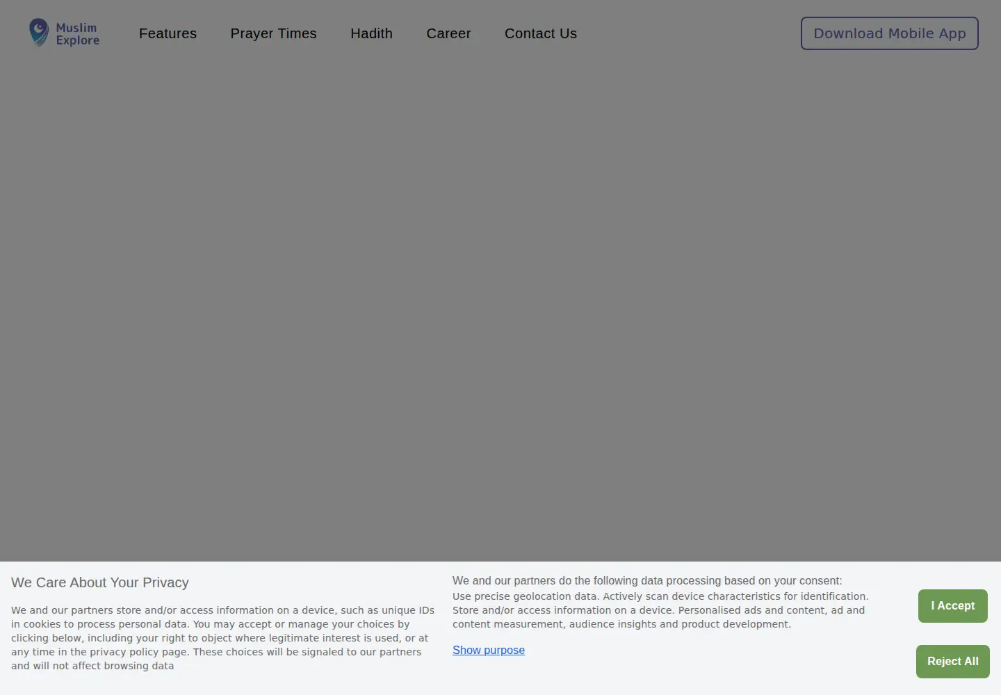 Screenshot of muslimexplore.com