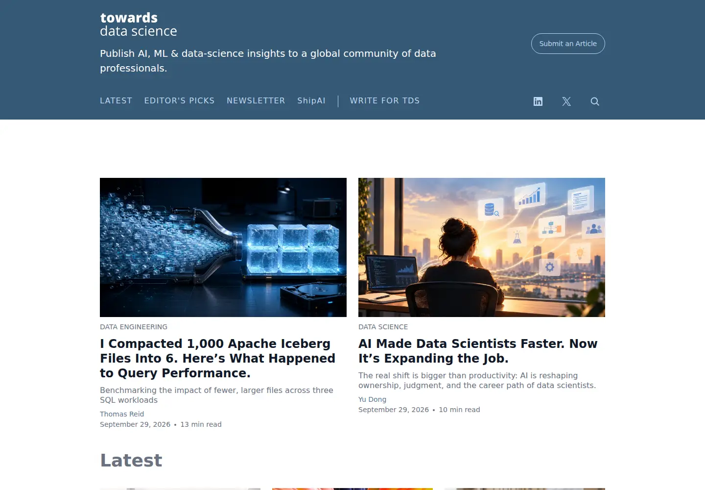 Screenshot of towardsdatascience.com