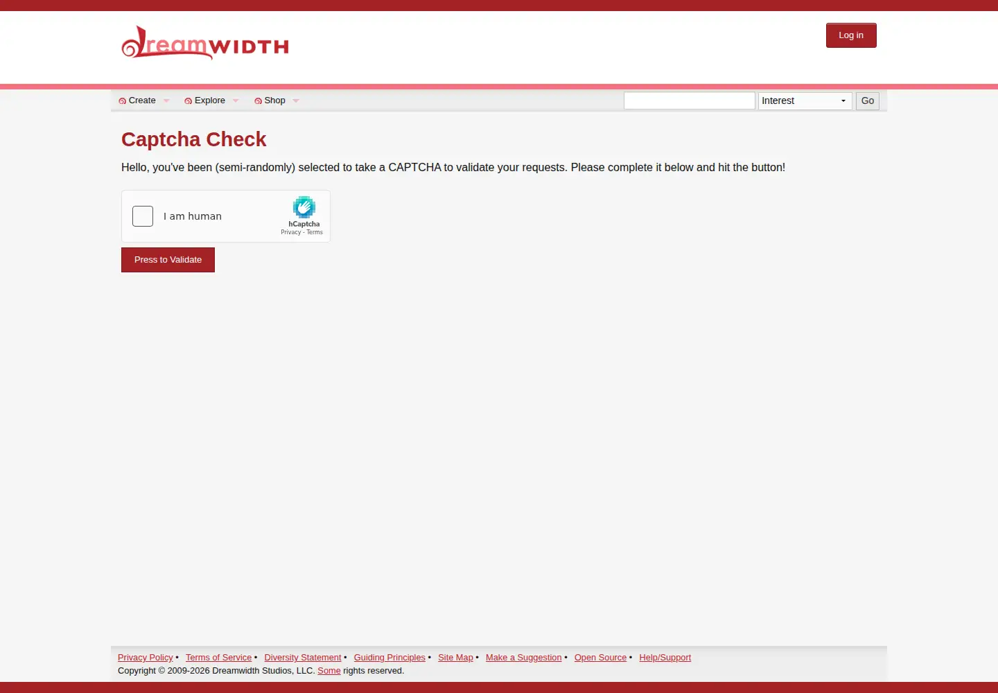 Screenshot of dreamwidth.org