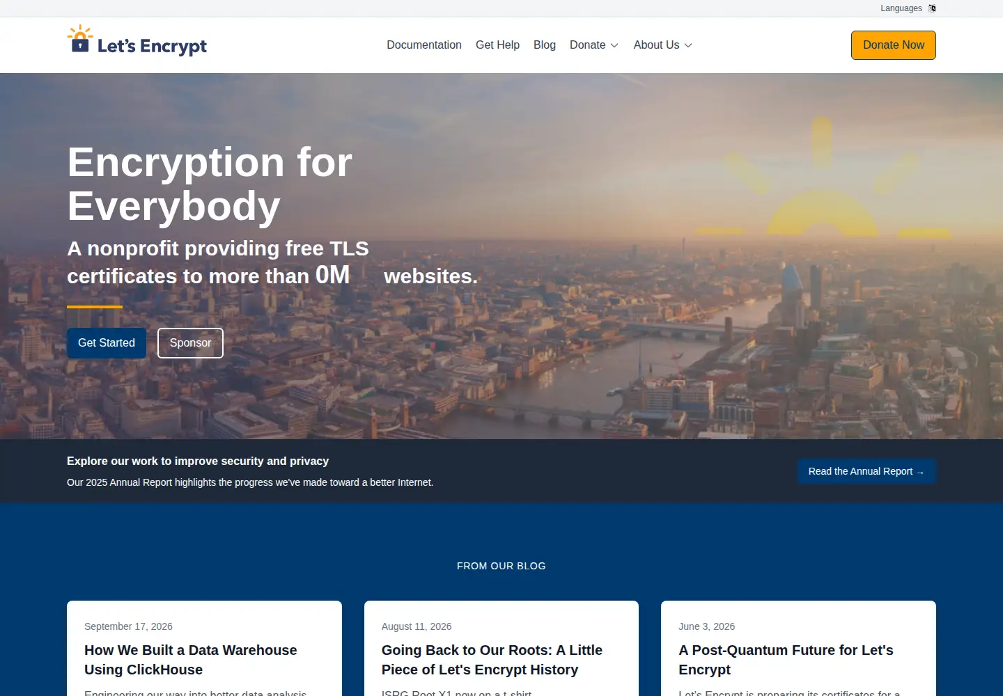 Screenshot of letsencrypt.org