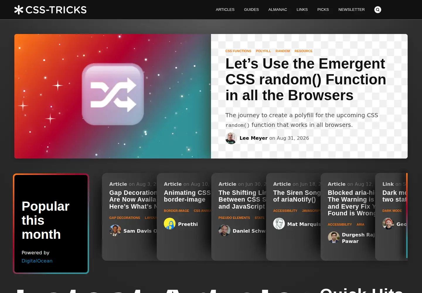 Screenshot of css-tricks.com