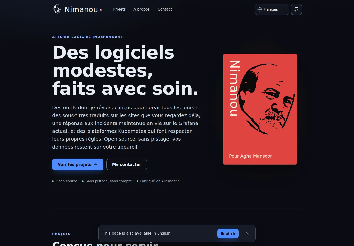 Screenshot of nimanou.com