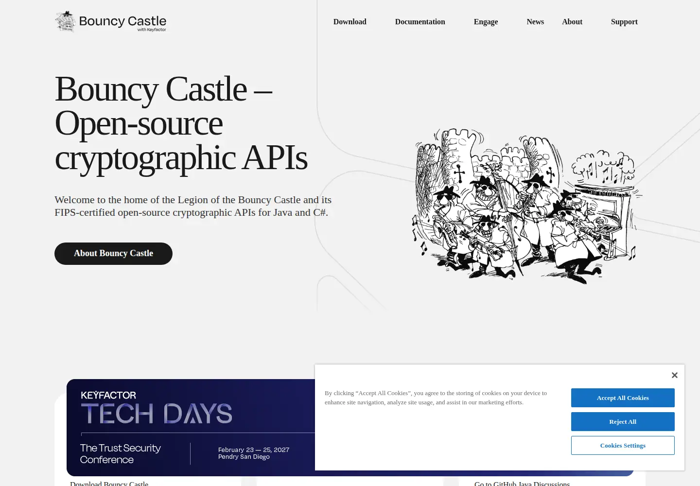 Screenshot of bouncycastle.org