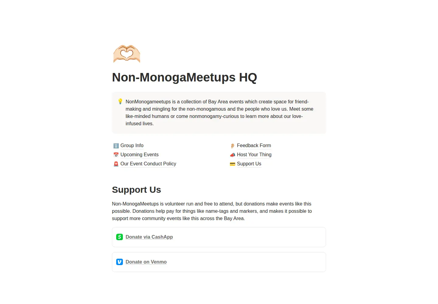 Screenshot of nonmonogameetups.com