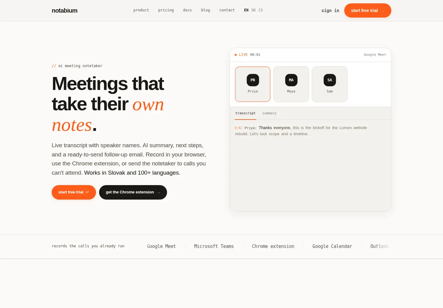 Screenshot of notabium.com