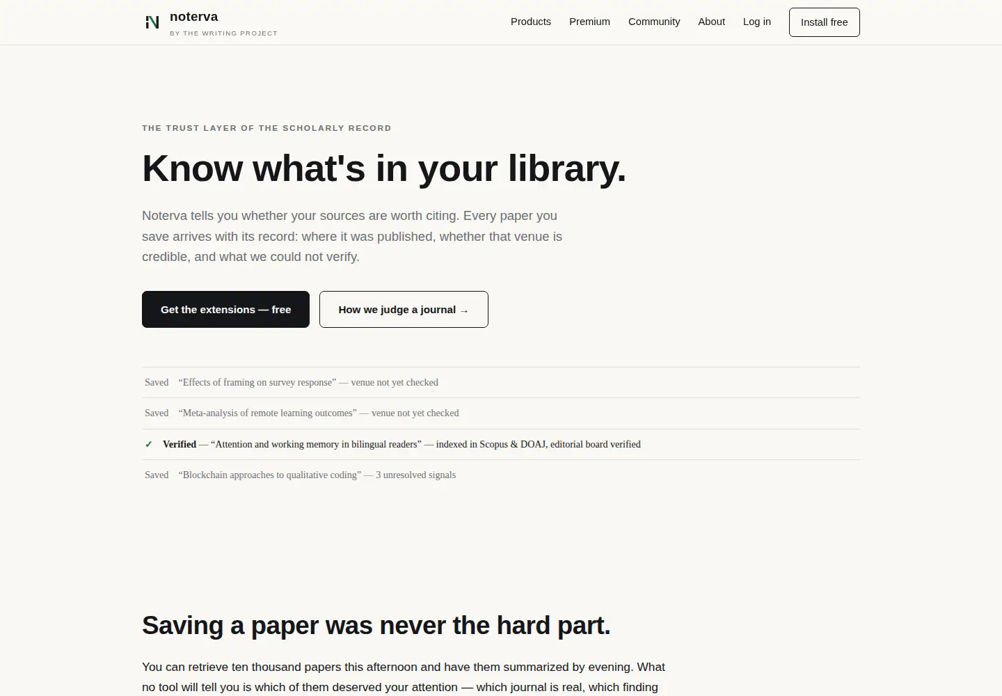 Screenshot of noterva.com