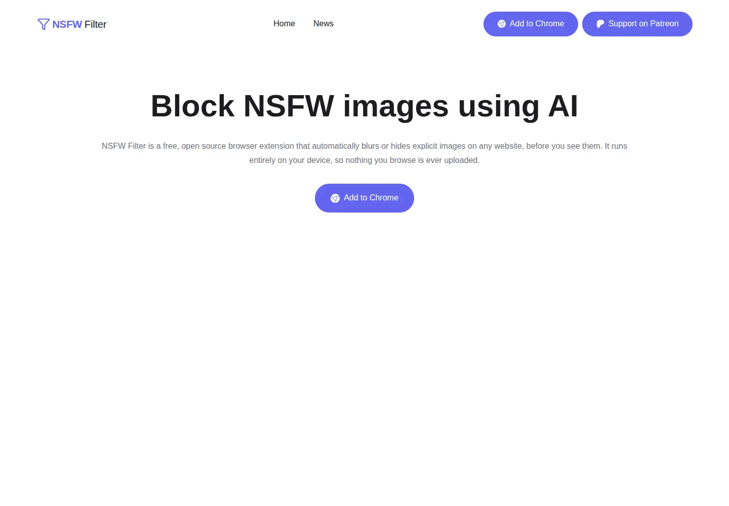 Screenshot of nsfwfilter.com