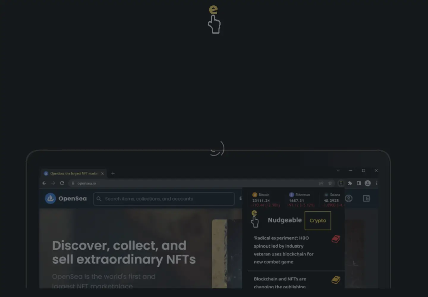 Captured homepage of nudgeable.com in the current scan