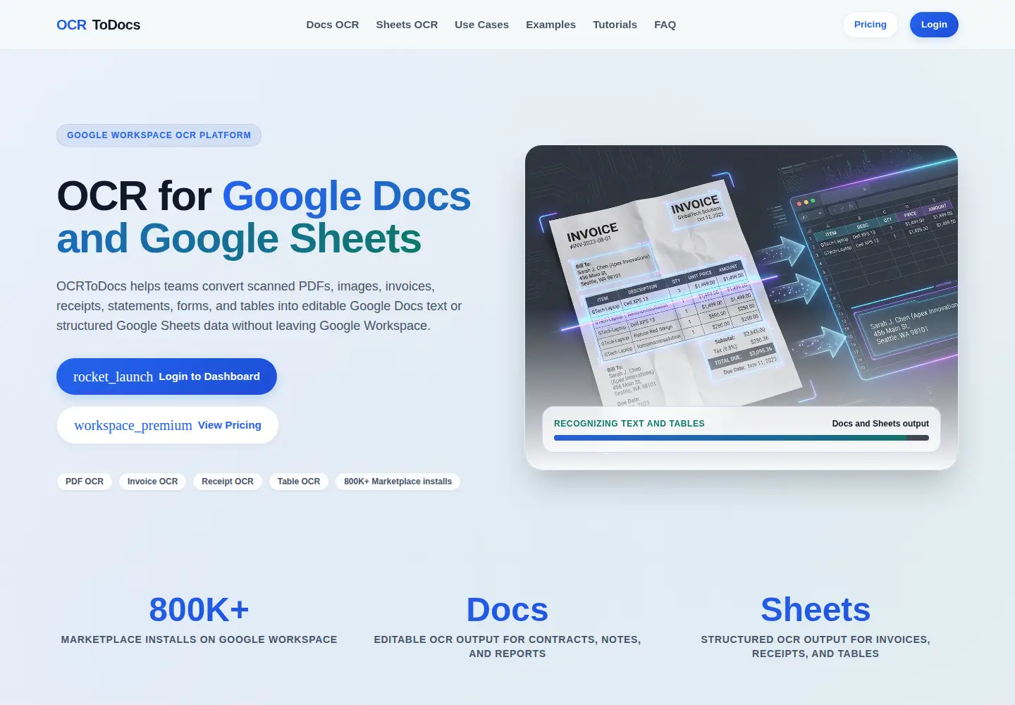 Screenshot of ocrtodocs.com