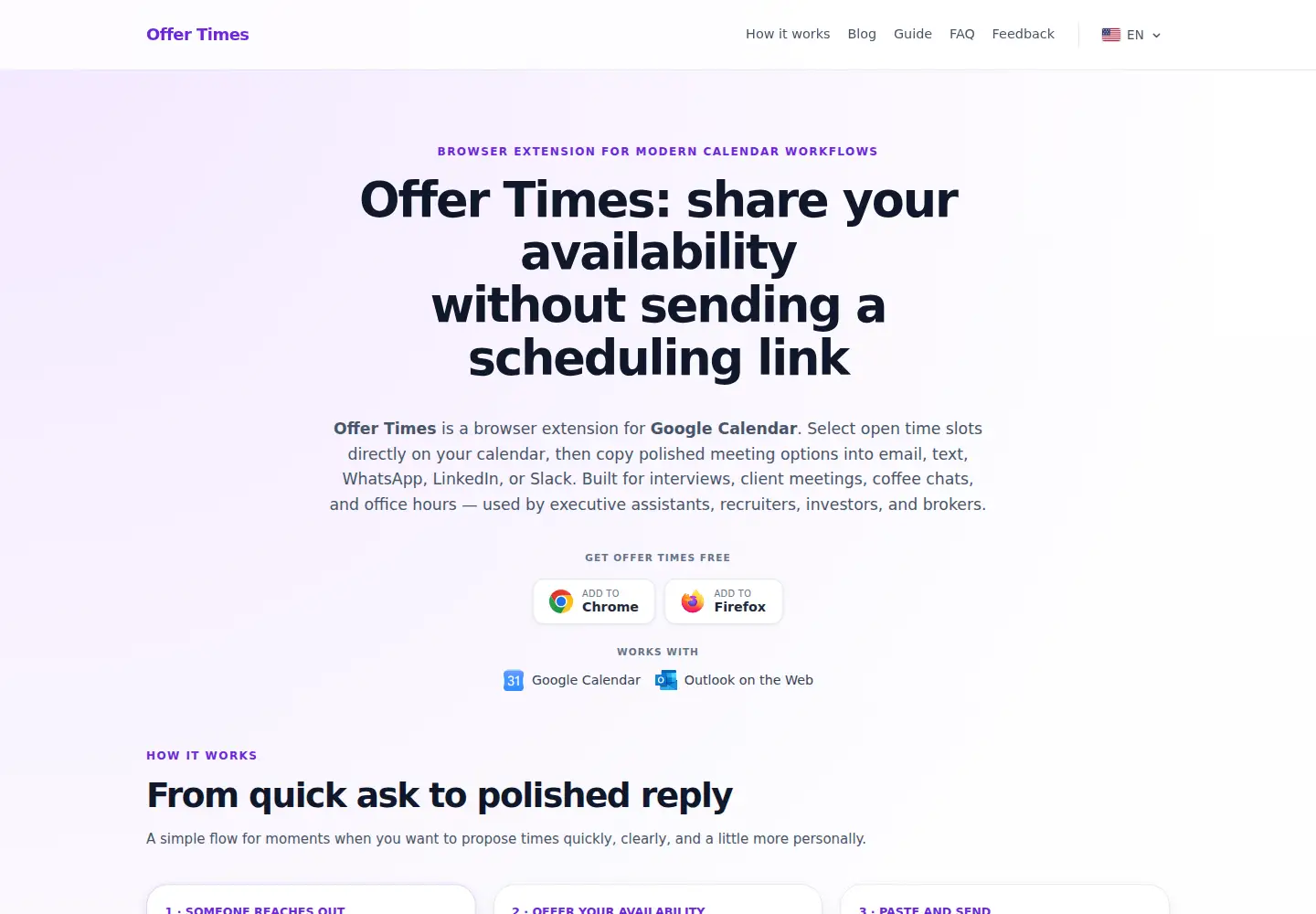 Screenshot of offer-times.com