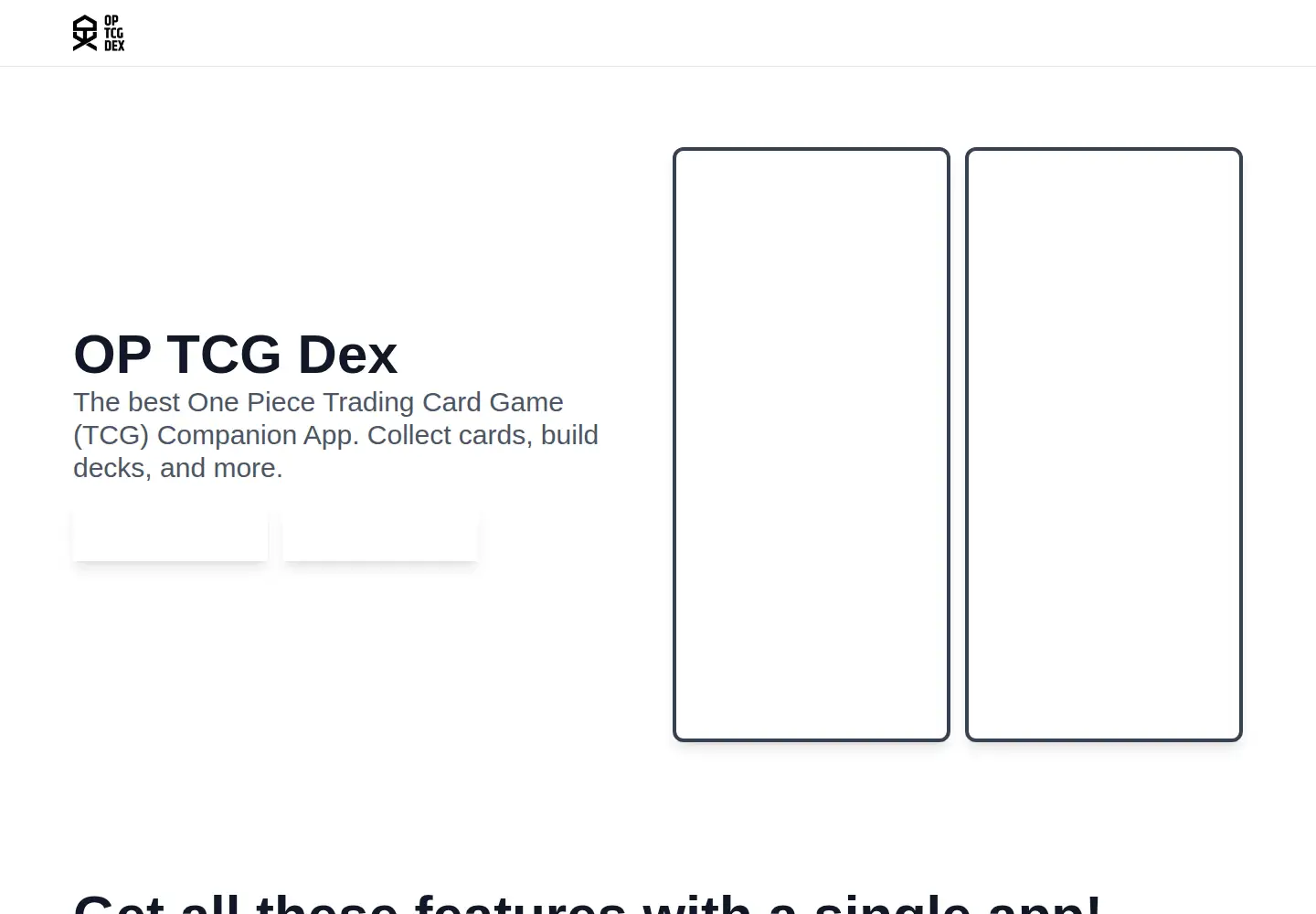 Screenshot of optcgdex.com