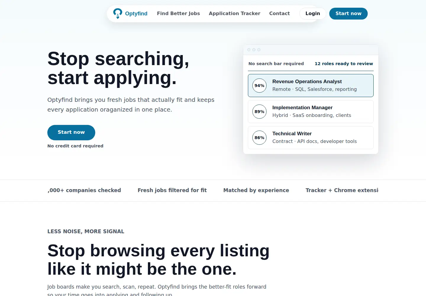 Captured homepage of optyfind.com in the current scan