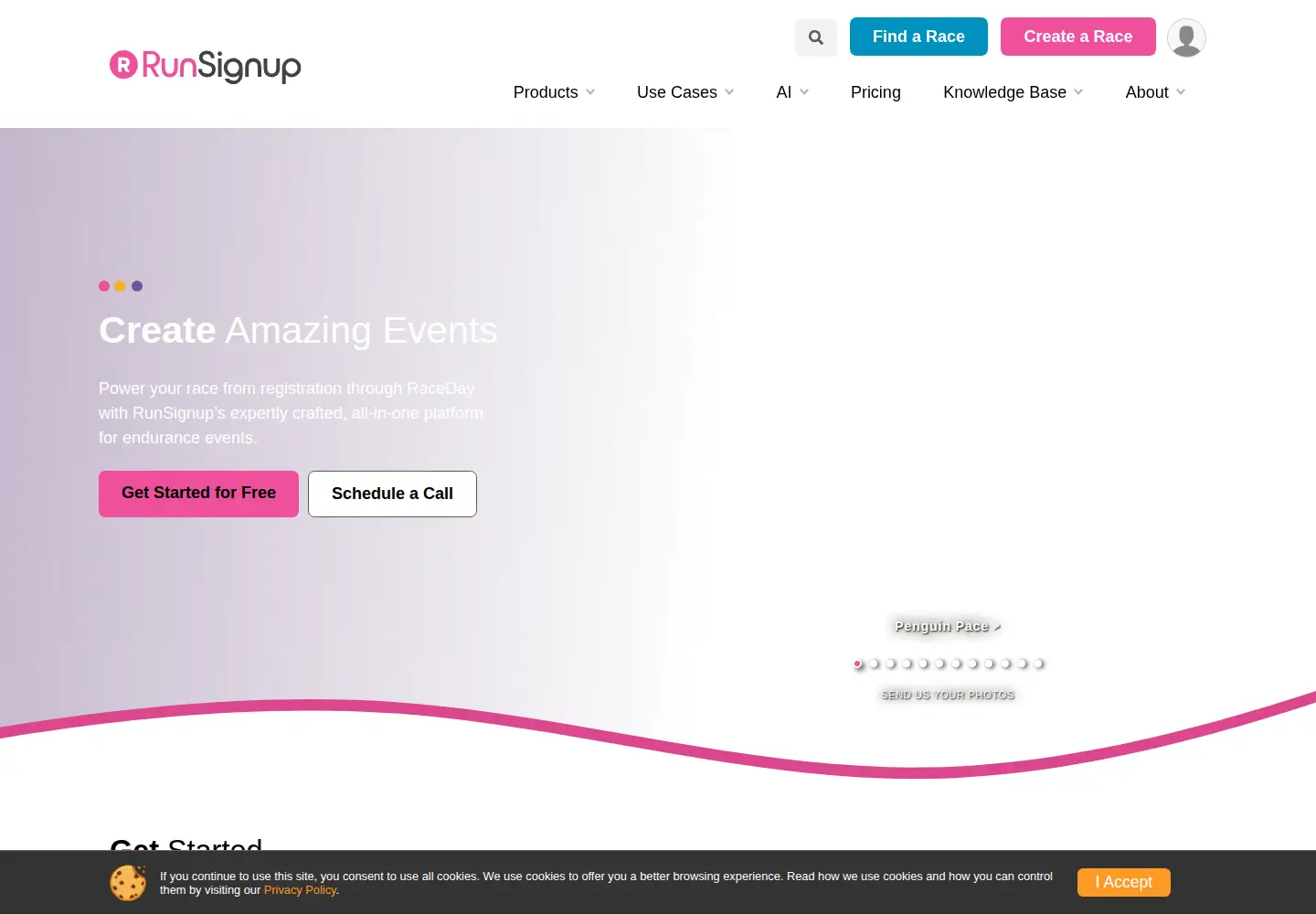 Screenshot of runsignup.com