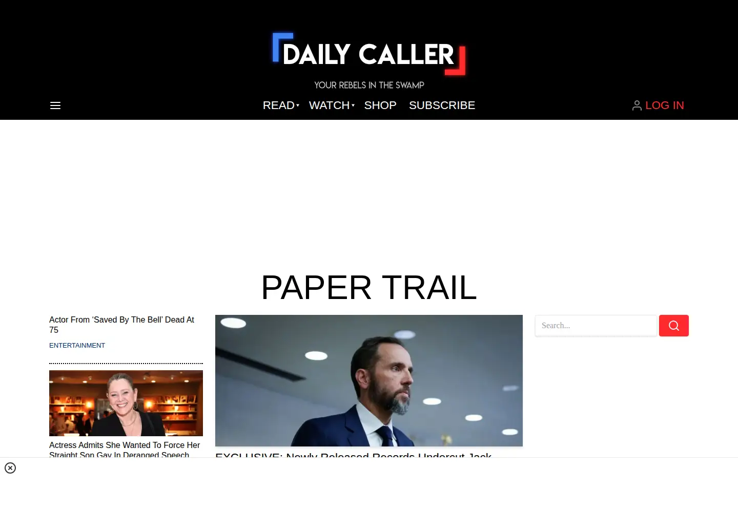 Screenshot of dailycaller.com