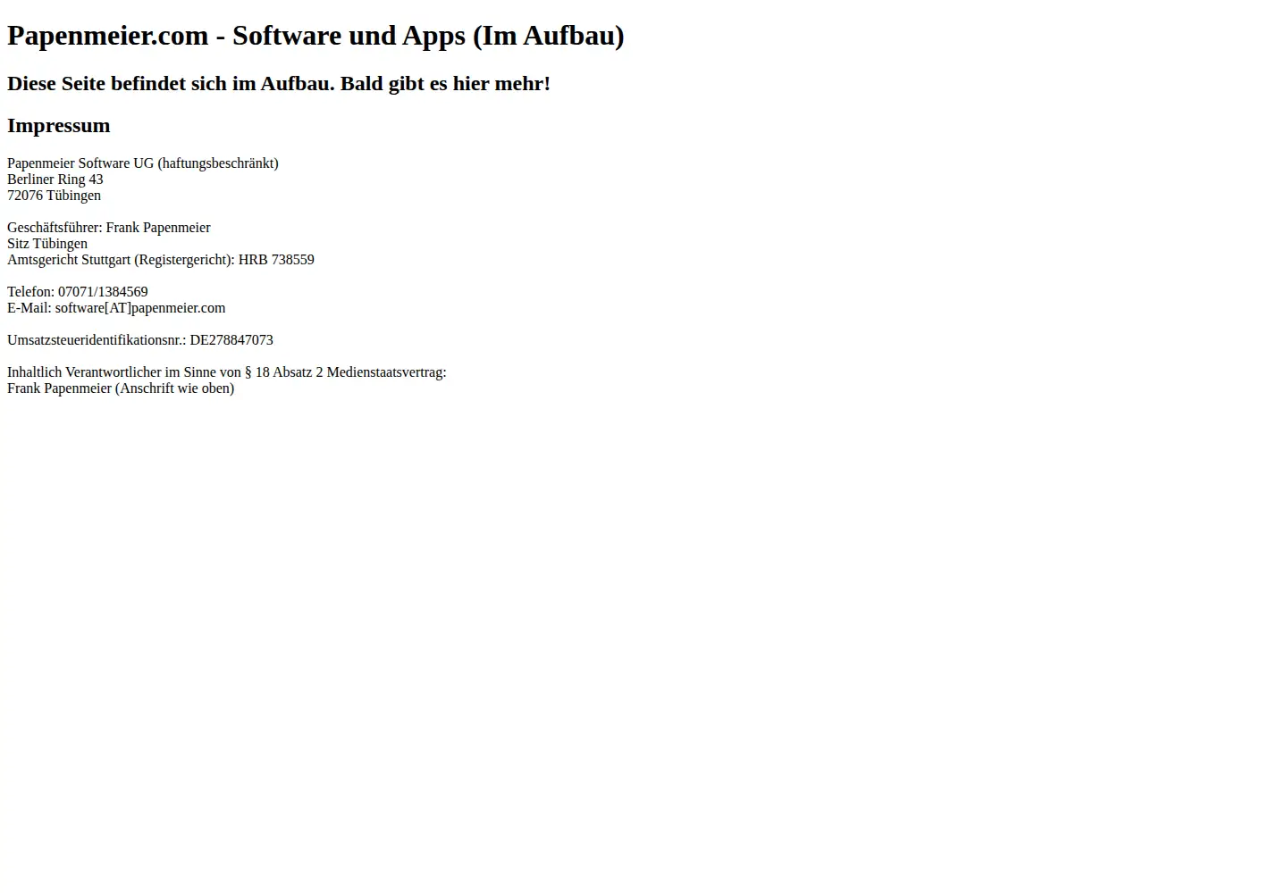 Screenshot of papenmeier.com
