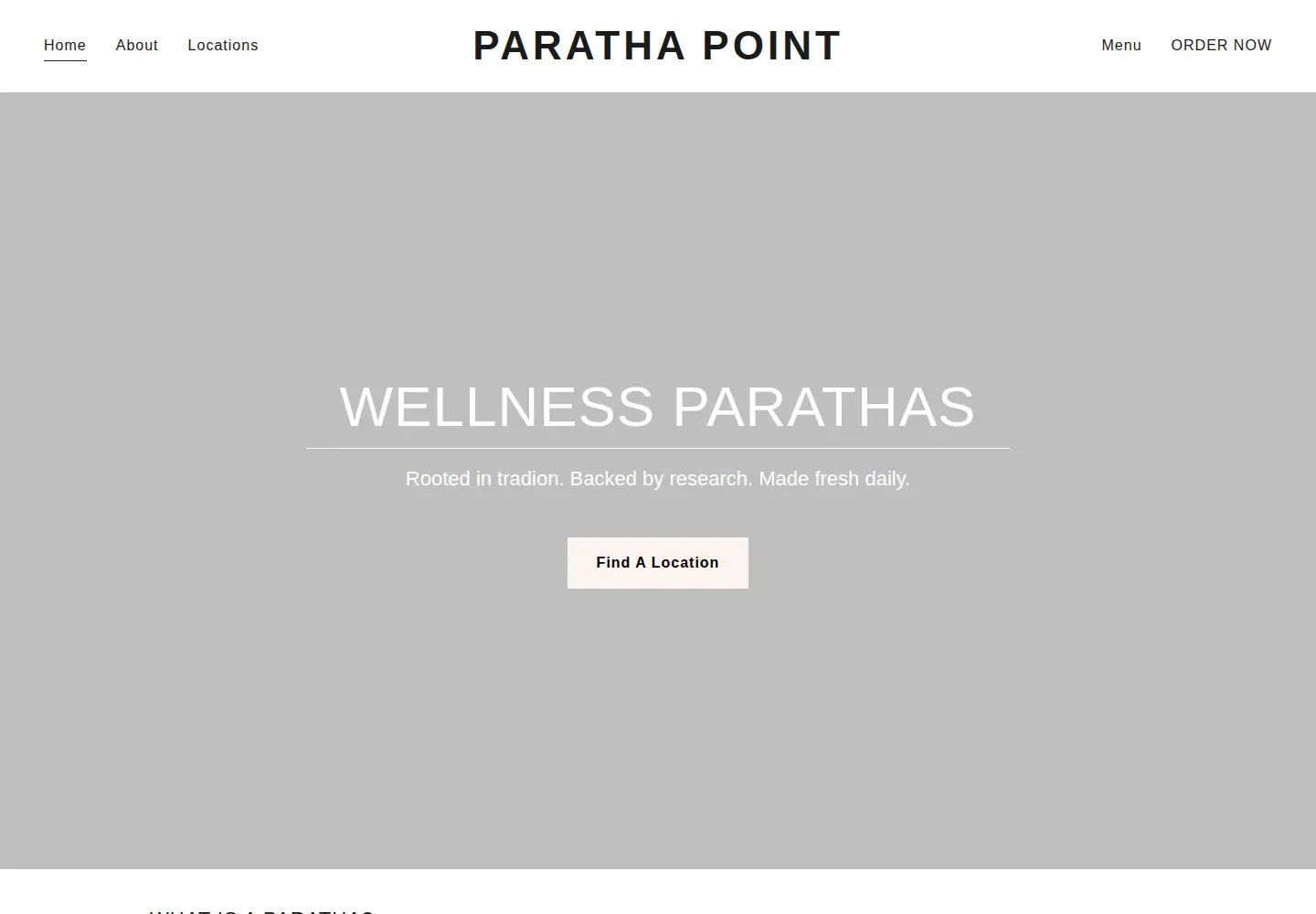 Captured homepage of parathapoint.com in the current scan