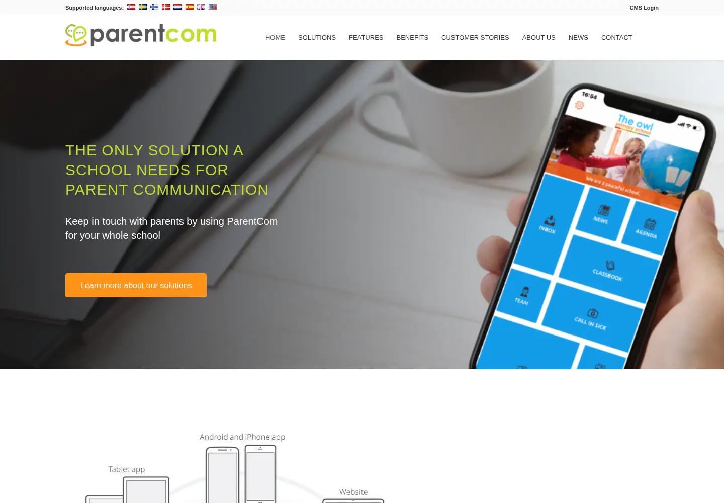 Captured homepage of parentcom.com in the current scan
