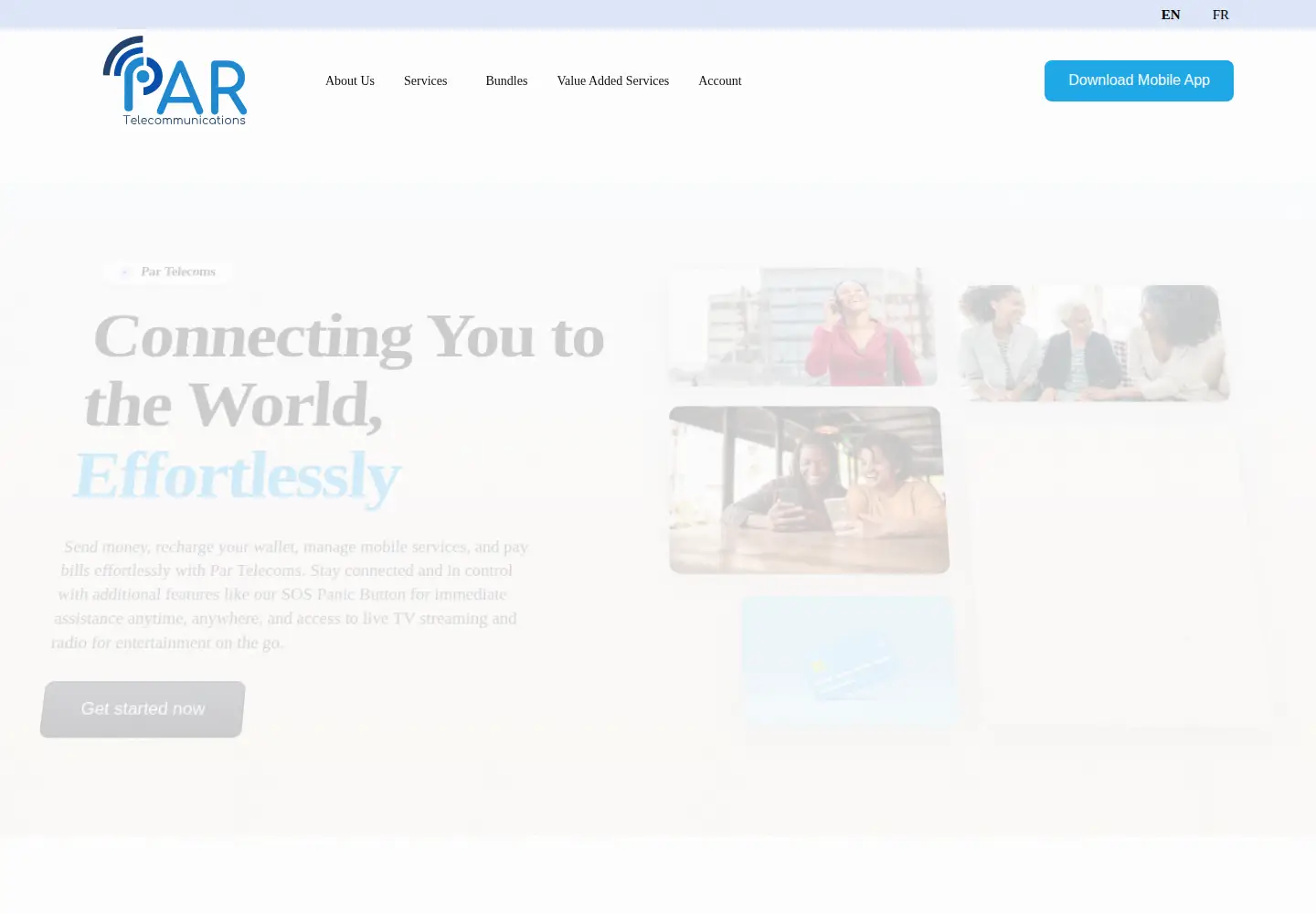 Screenshot of partelecom.com