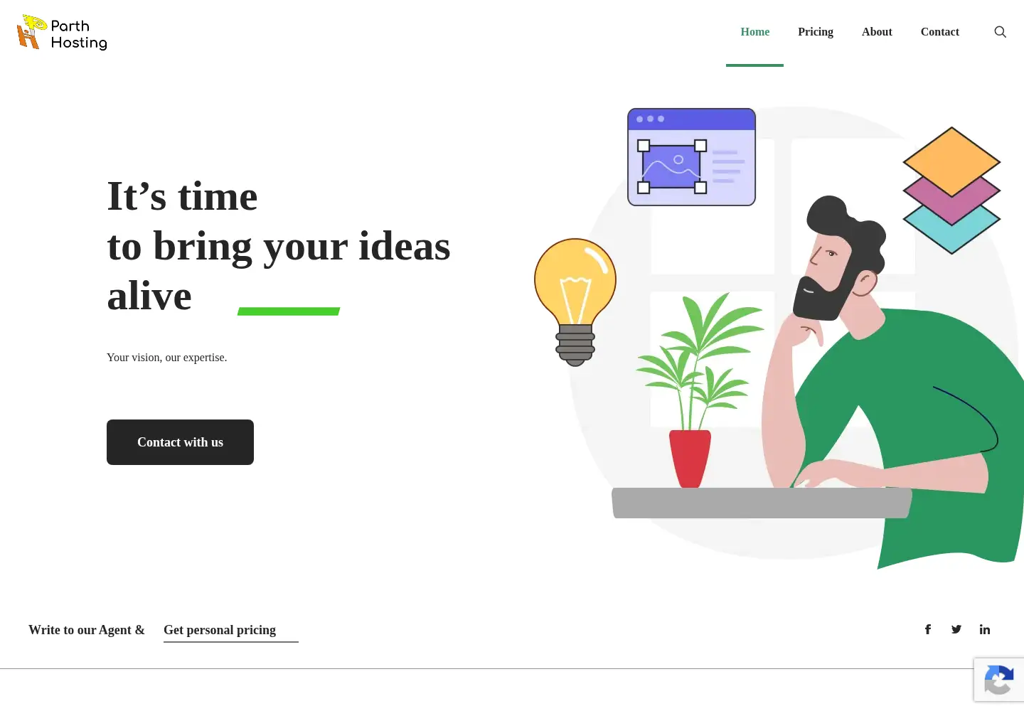 Screenshot of parthhosting.com