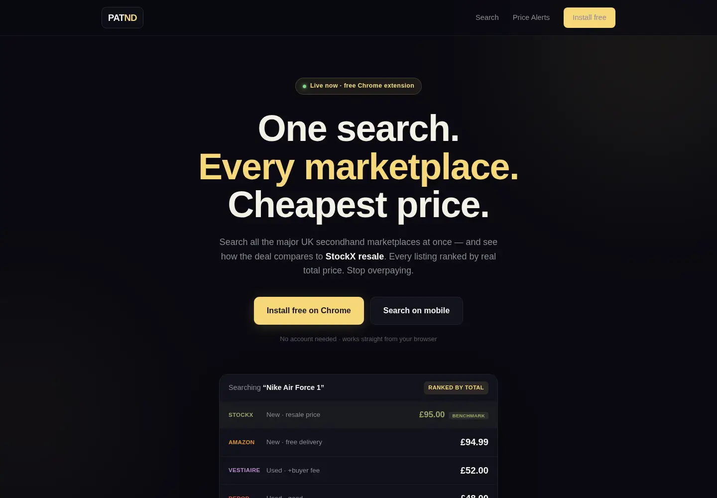 Screenshot of patnd.com