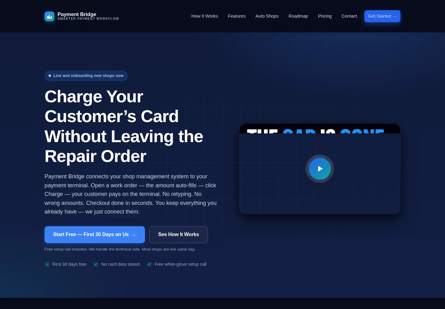 Screenshot of paymentbridgeapp.com