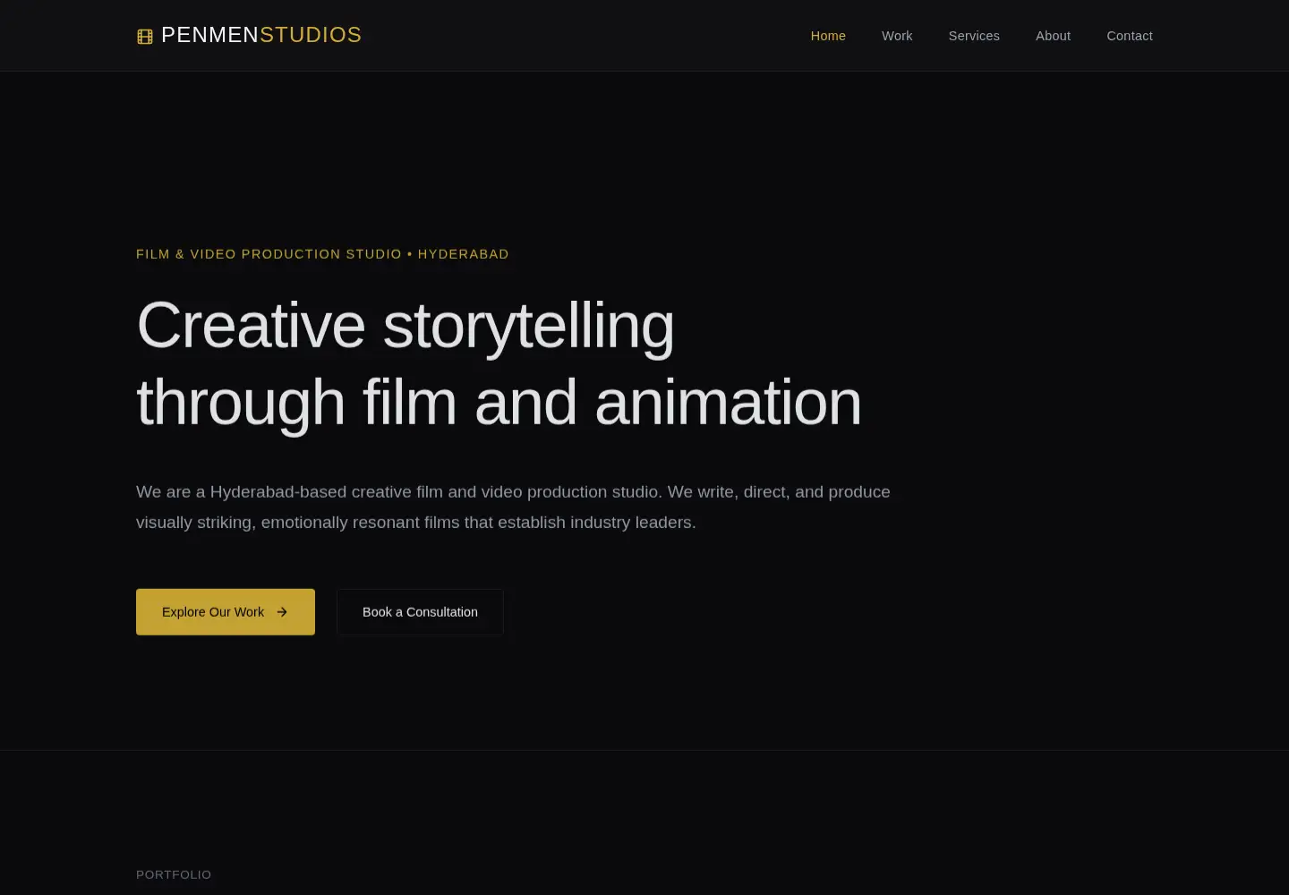 Screenshot of penmenstudios.com