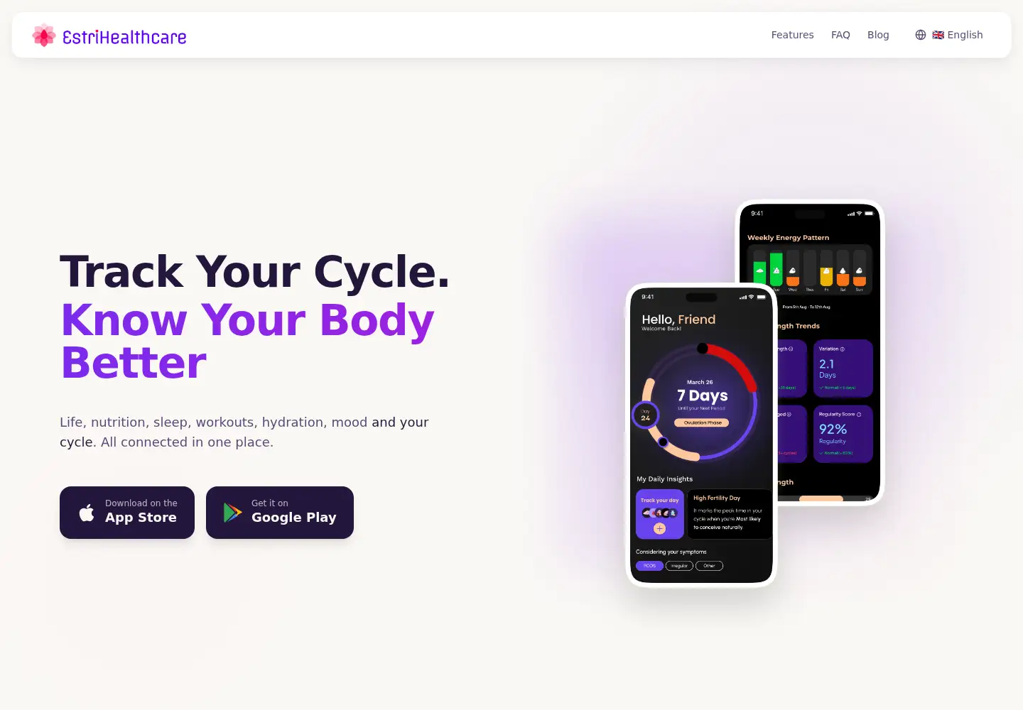 Screenshot of periodstracker.com