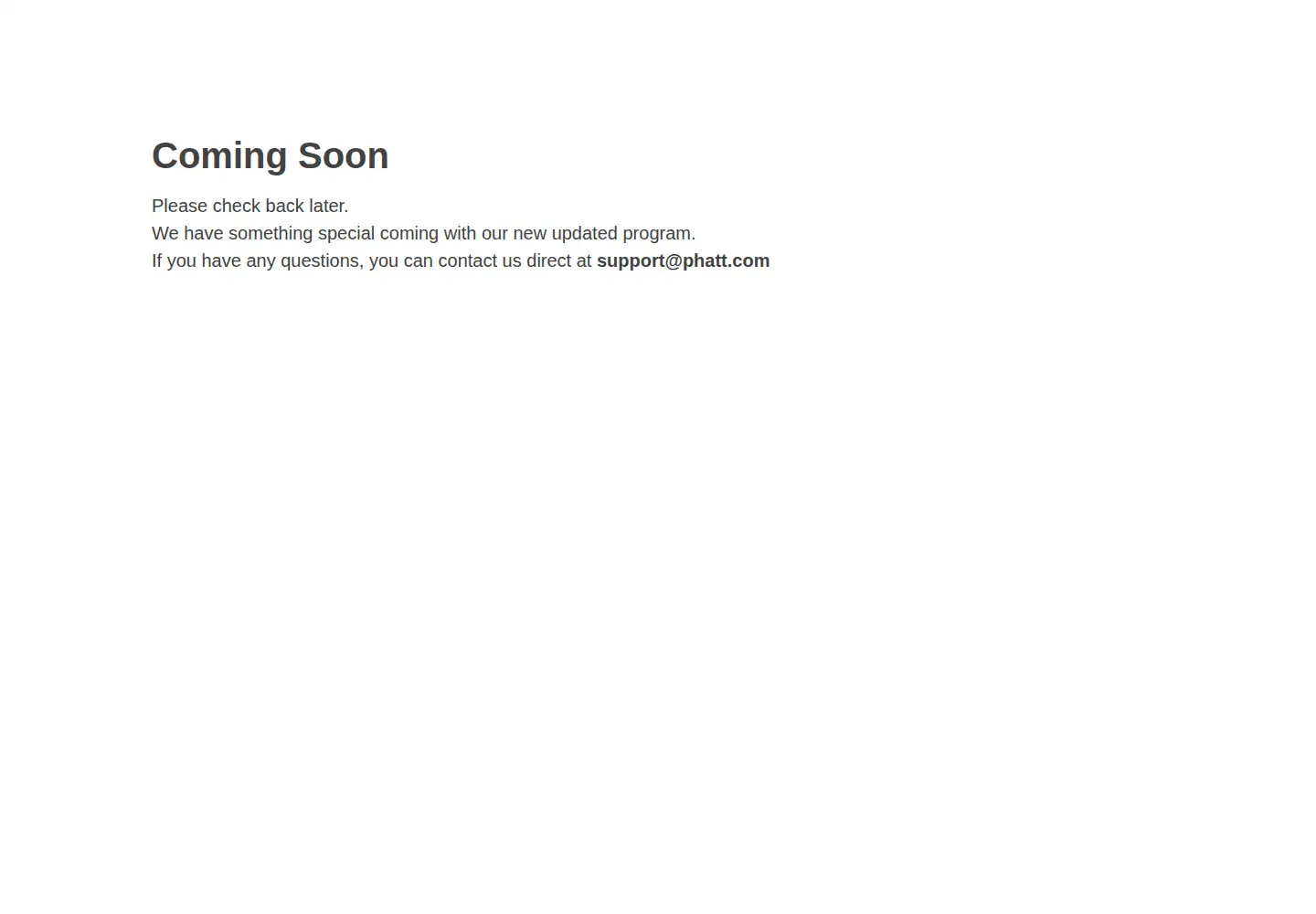 Captured homepage of phatt.com in the current scan