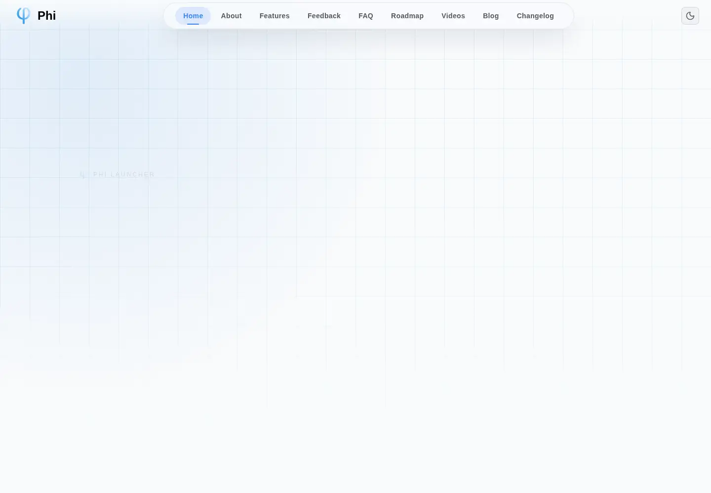 Captured homepage of philauncher.com in the current scan