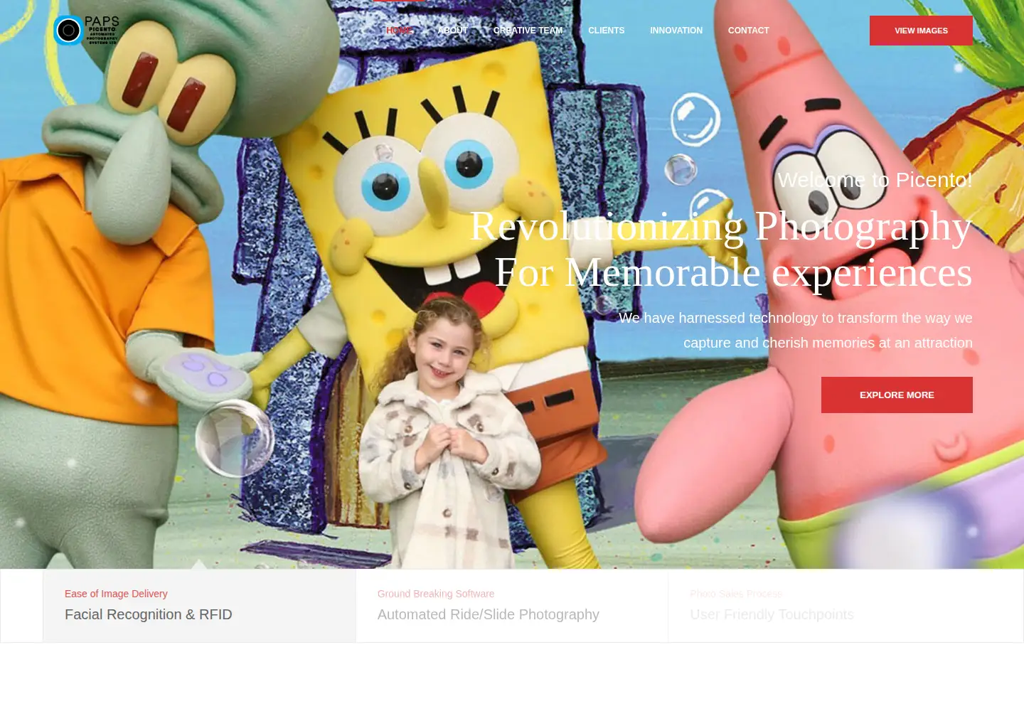 Captured homepage of picento-aps.com in the current scan