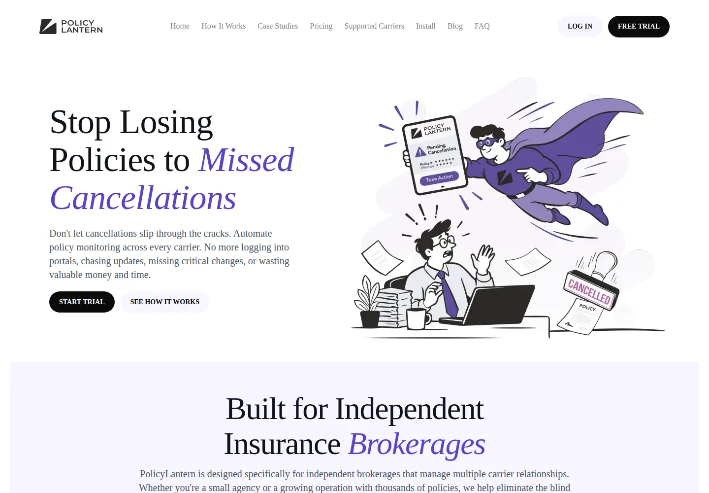 Screenshot of policylantern.com