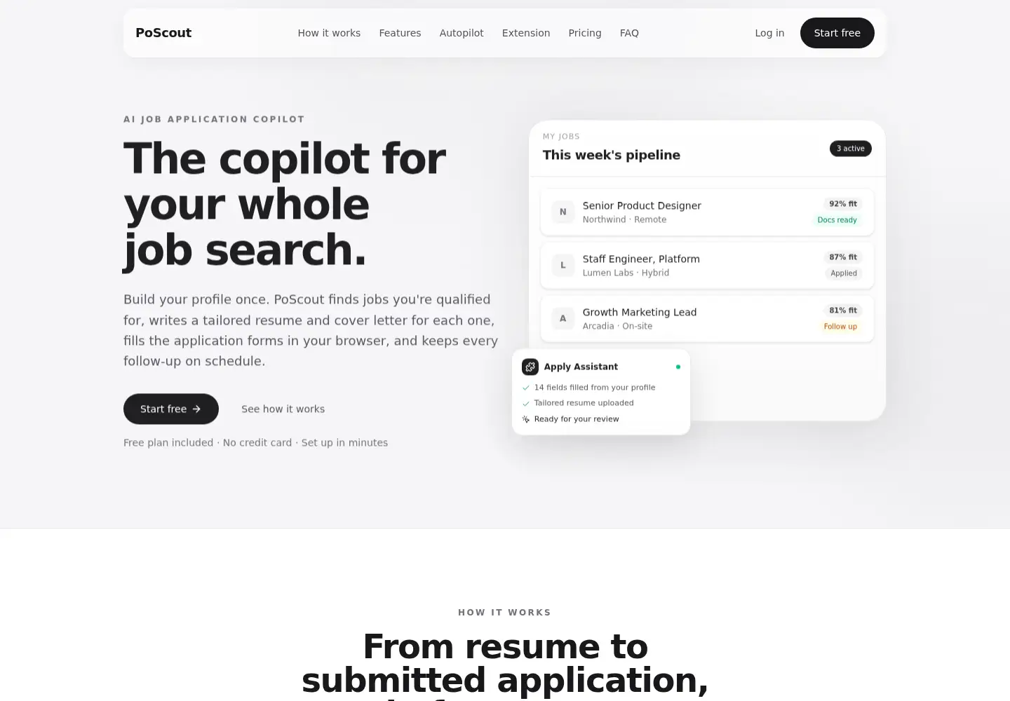 Captured homepage of poscout.com in the current scan
