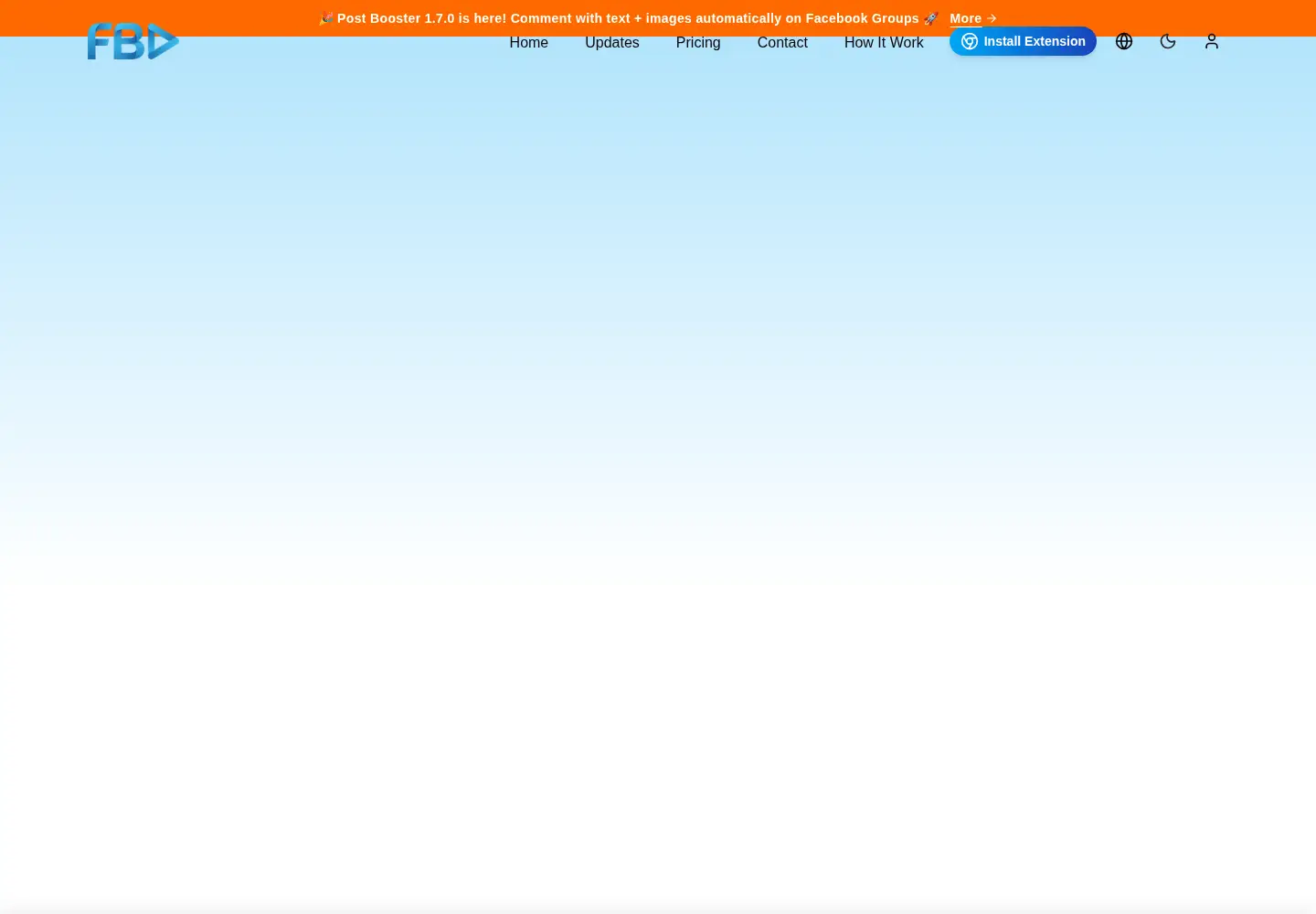 Captured homepage of post-booster.com in the current scan