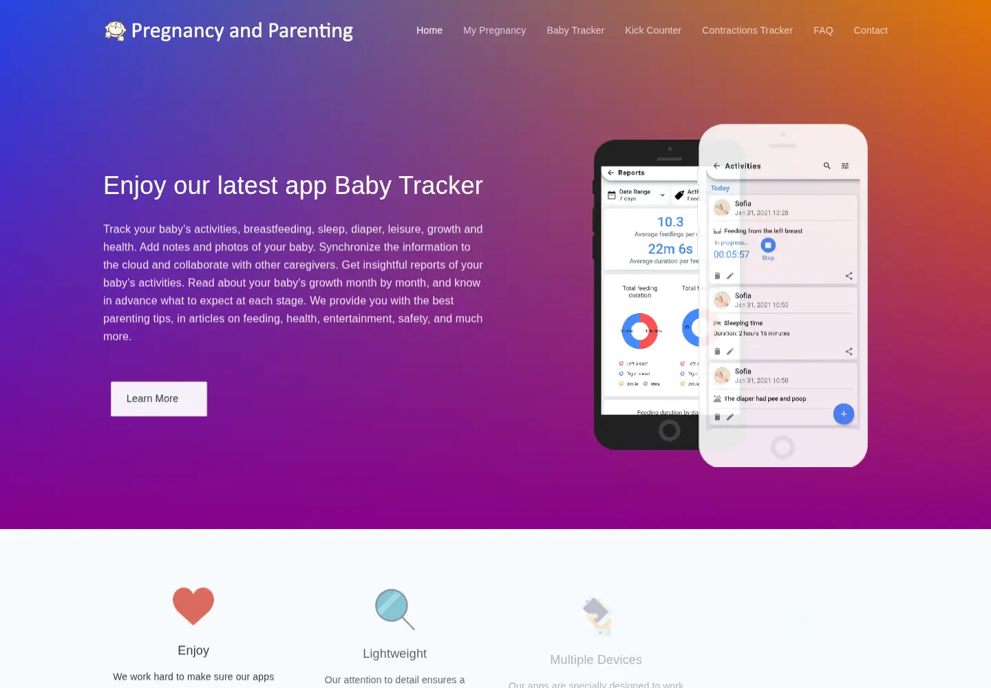 Screenshot of pregnancy-parenting.com