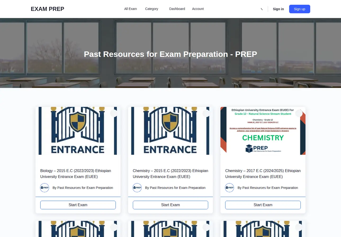 Screenshot of prepethiopia.com