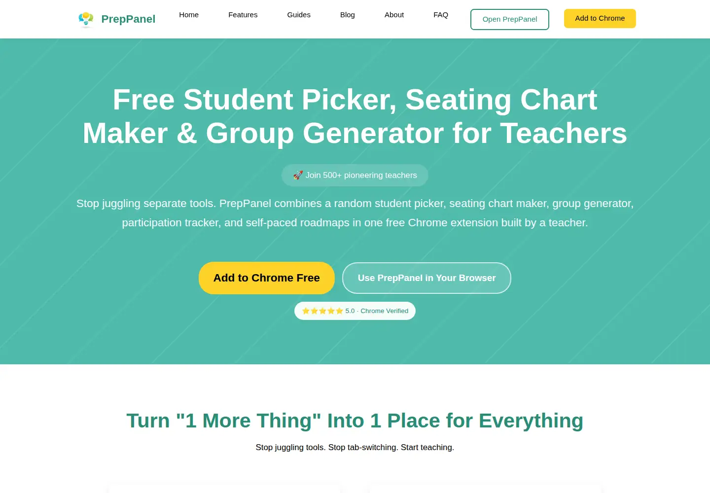 Captured homepage of preppanelclassroom.com in the current scan