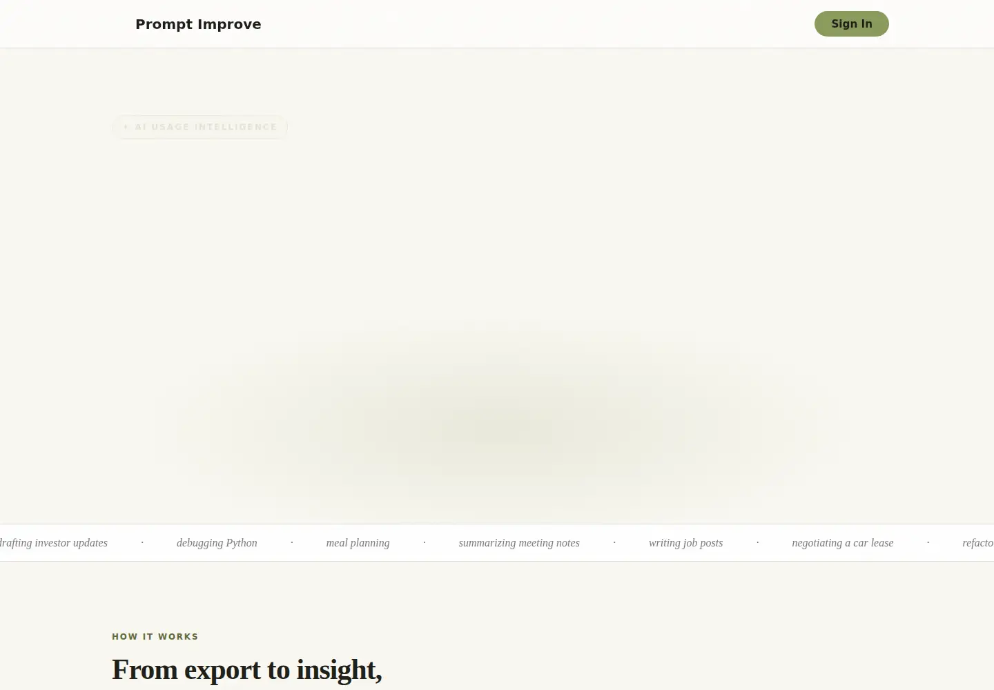 Screenshot of promptimprove.com