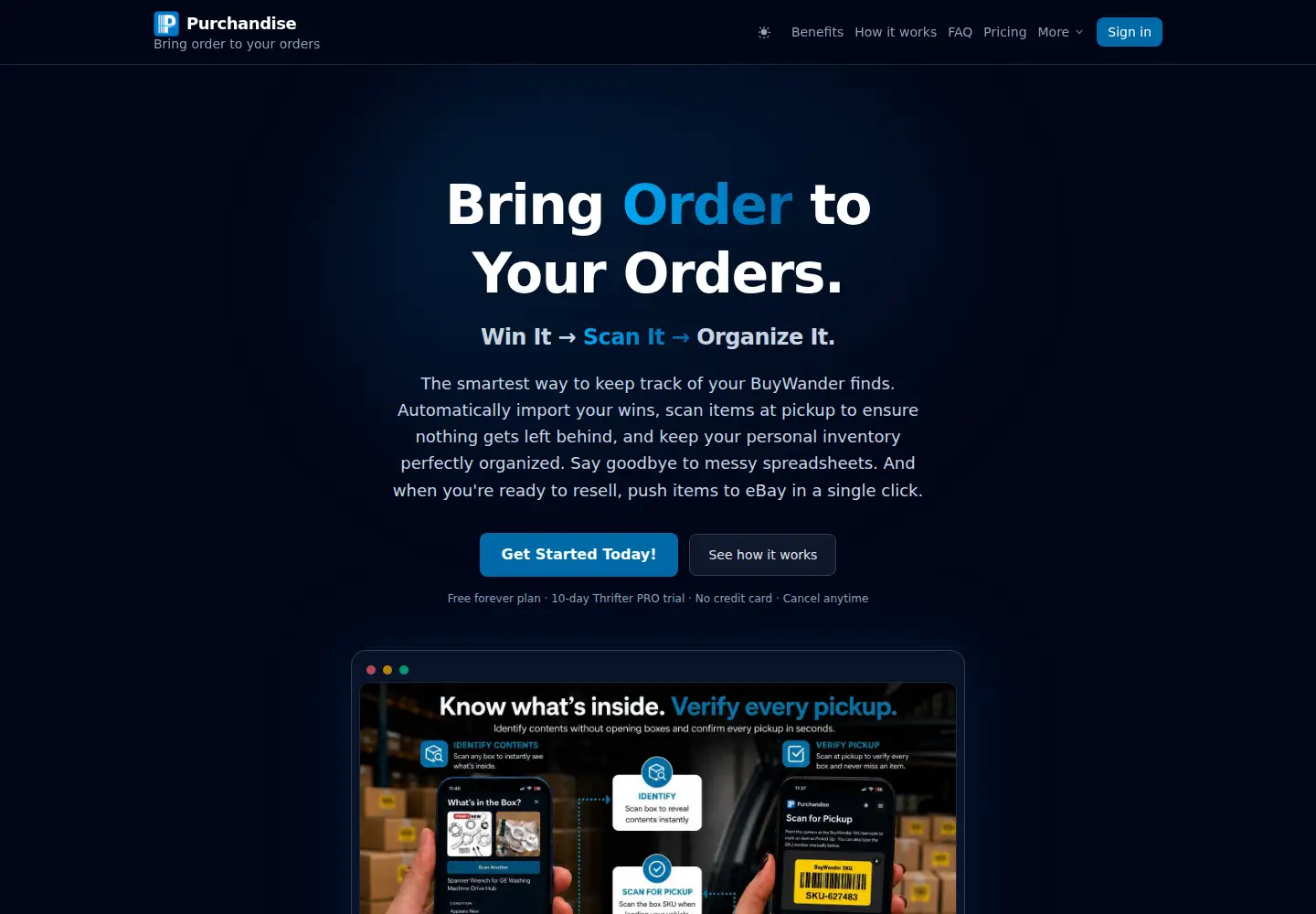 Screenshot of purchandise.com