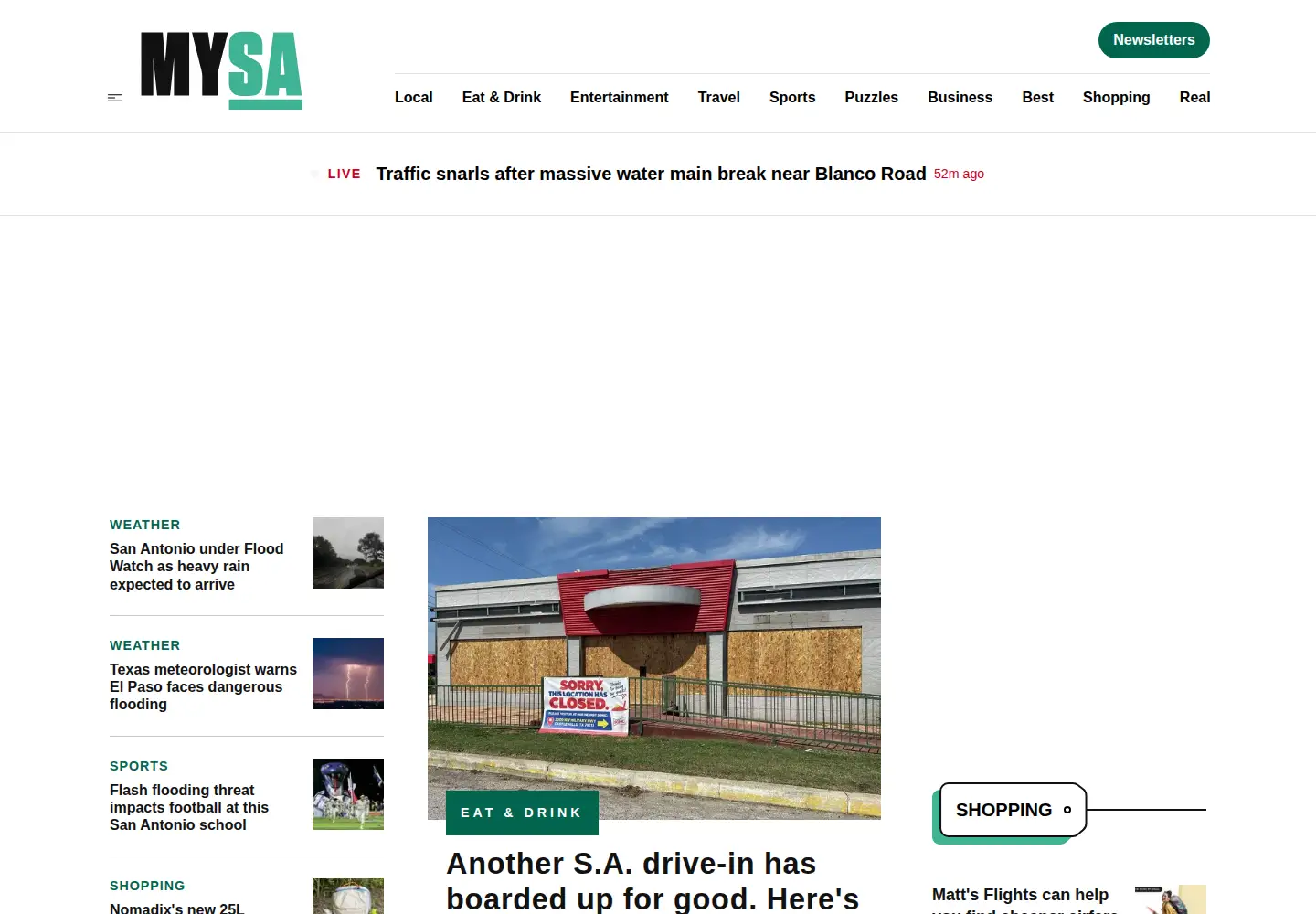 Screenshot of mysanantonio.com