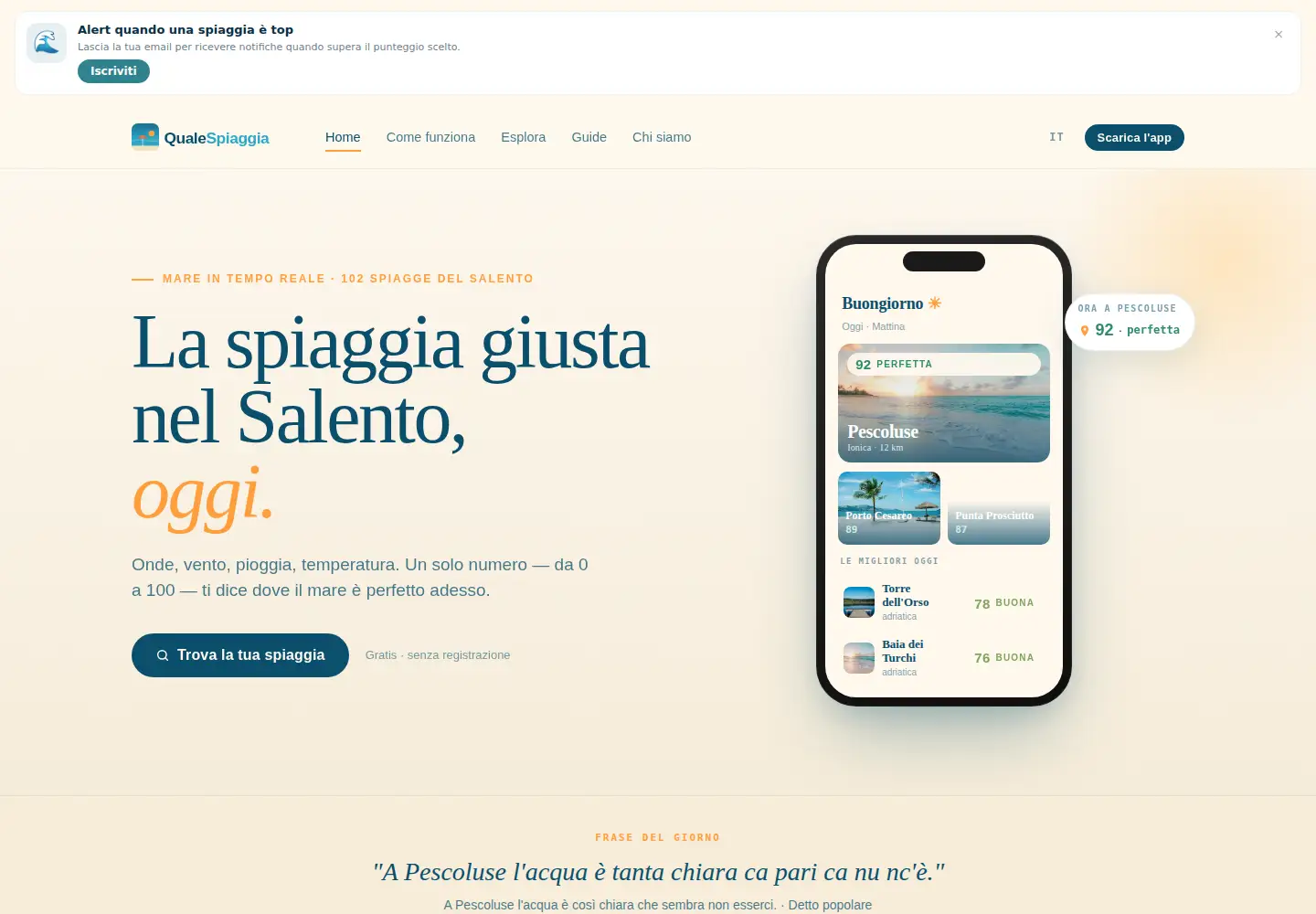 Screenshot of qualespiaggia.com