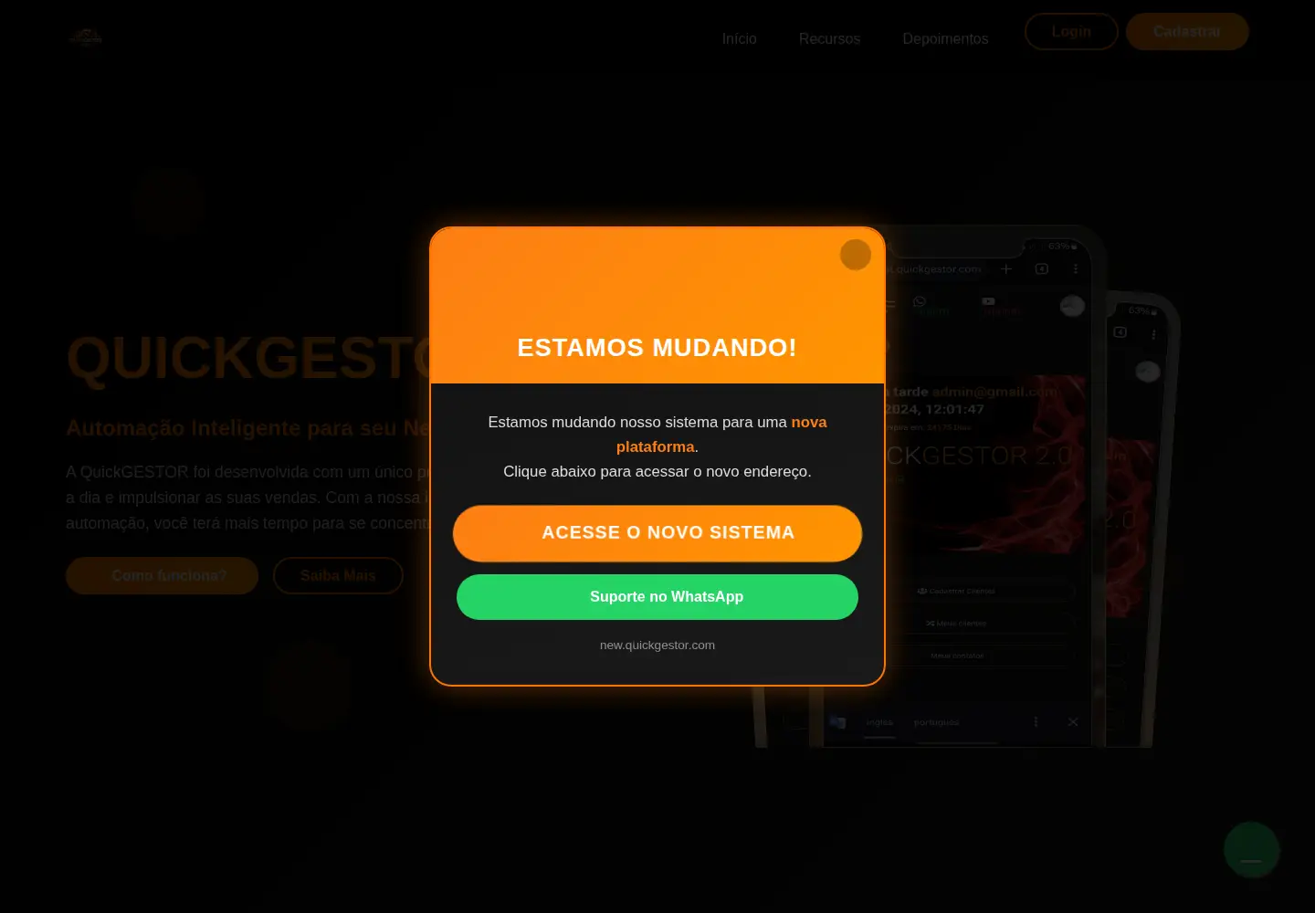 Screenshot of quickgestor.com