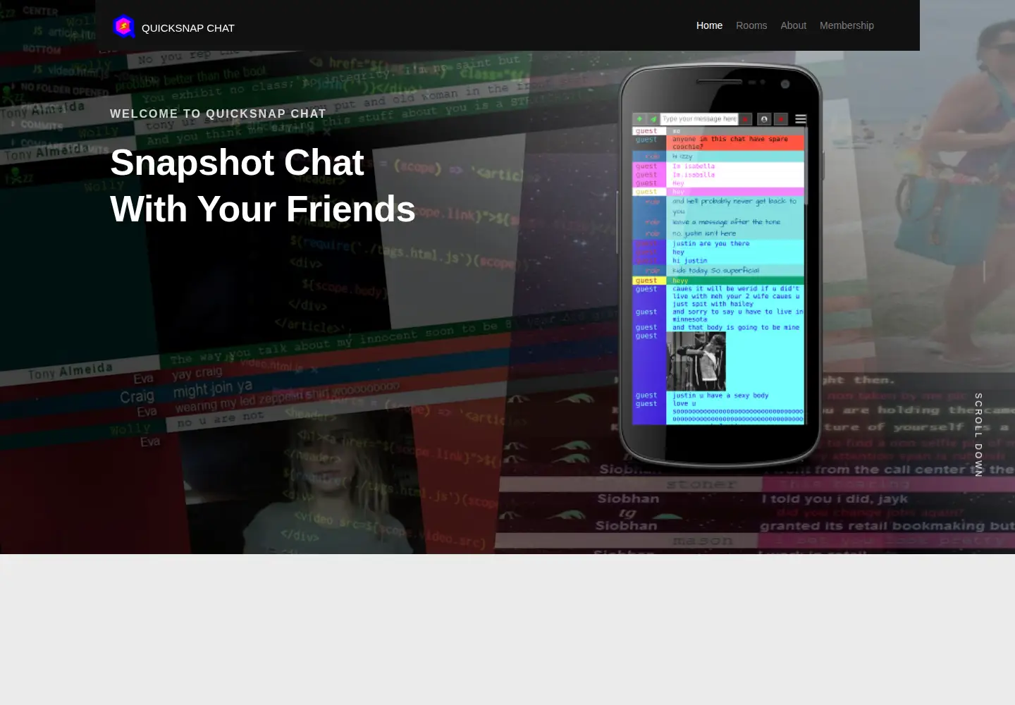 Screenshot of quicksnapchat.com
