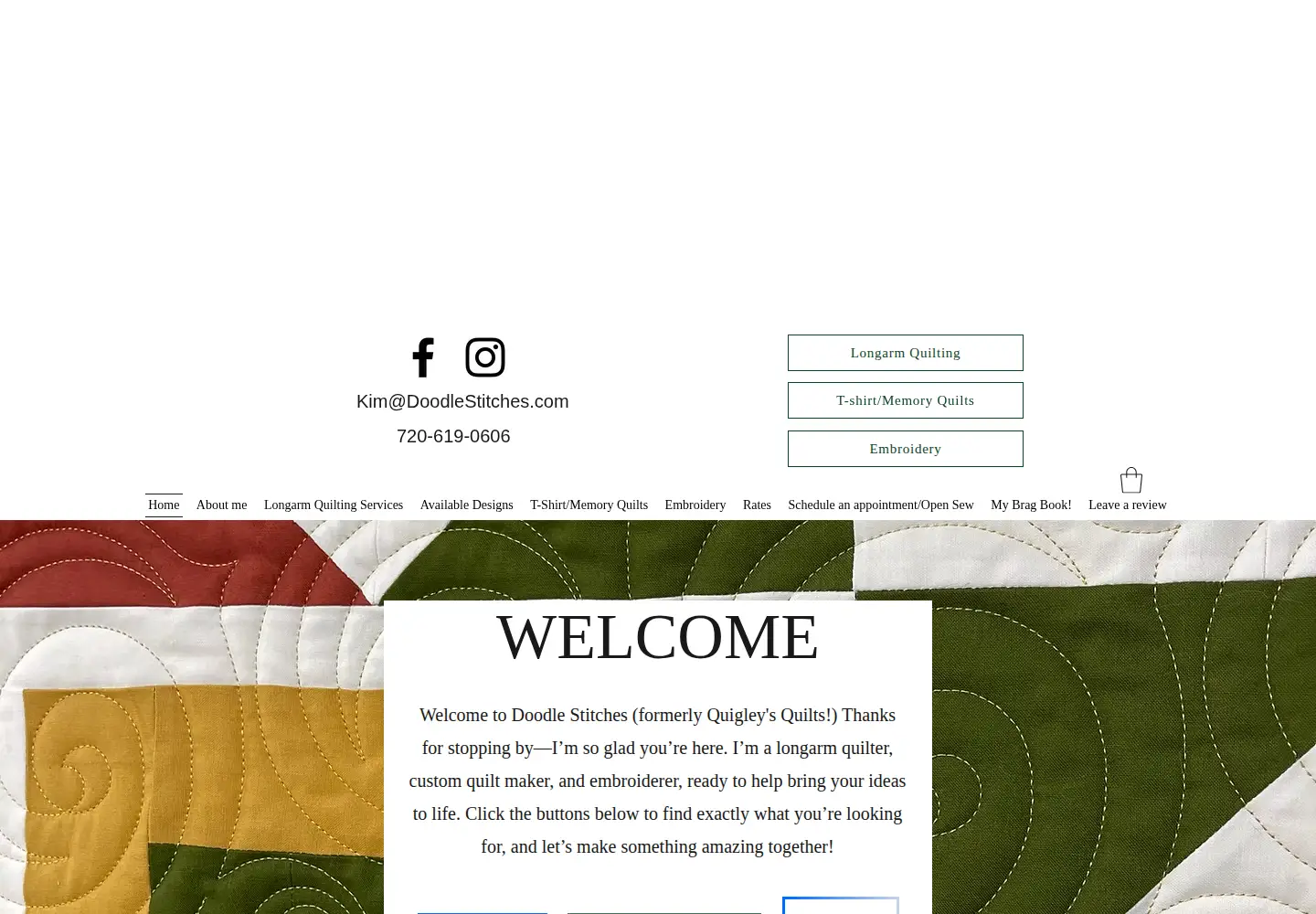 Screenshot of quigleysquilts.com
